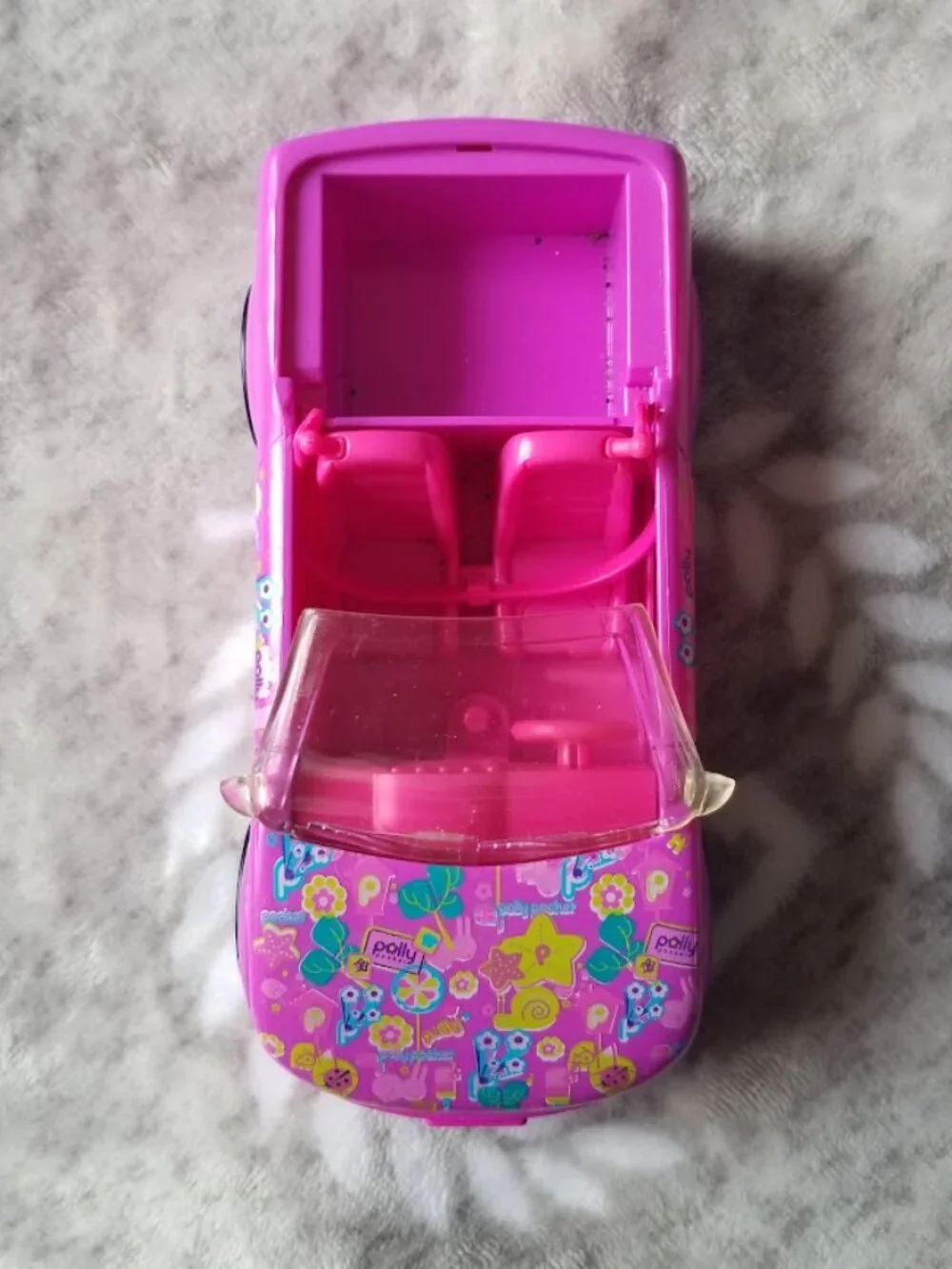 Vintage Polly Pocket Designables Convertible Car Purple Y2K 2008 N7263